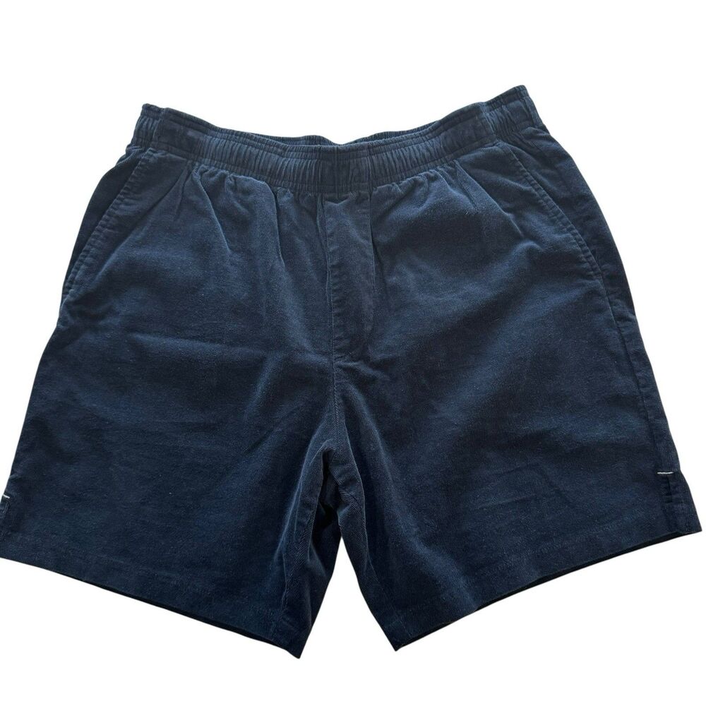 Goodlife Slim Fit Stretch Corduroy Black Short Elastic Waist Old Money Prep Lrg